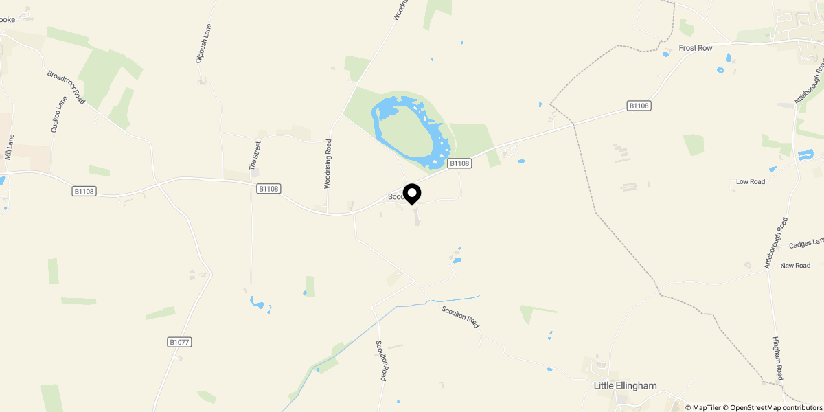 Approximate location of Back Lane, Scoulton, Norwich, NR9 4AQ